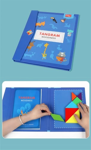 لعبة دفتر ألغاز التانغرام المغناطيسي