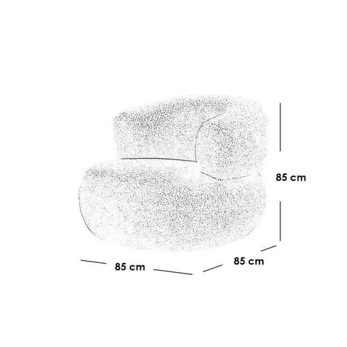 غرفة معيشة خشب سويدي وبوكليه 3 قطع - اوف وايت