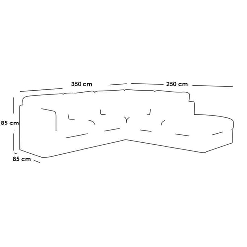 كنبة زاوية كتان وسويدي - بيج