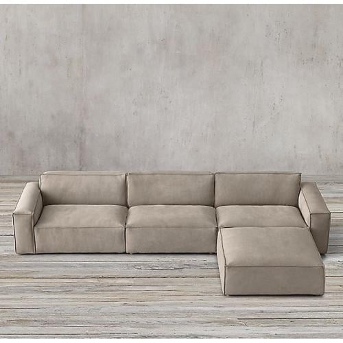 كنبة زاوية 180×300×80×90 سم - بيج