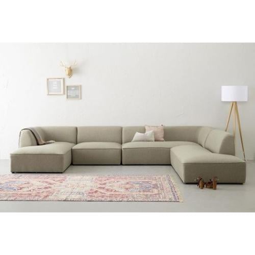 كنبة زاوية 200×160×320×77 سم - بيج