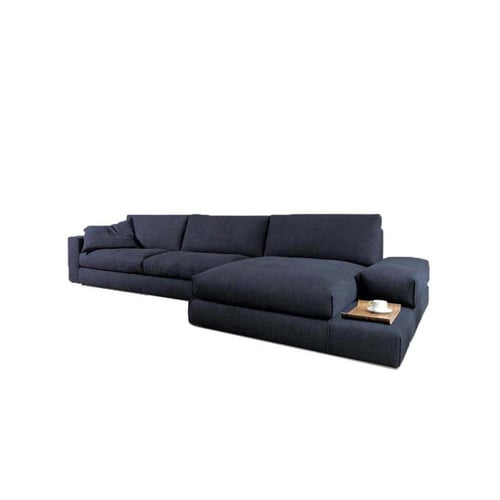 كنبة زاوية 75×160×300×85 سم - أزرق