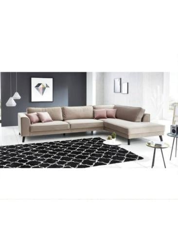 كنبة زاوية بيج - 80x200x85x300 سم