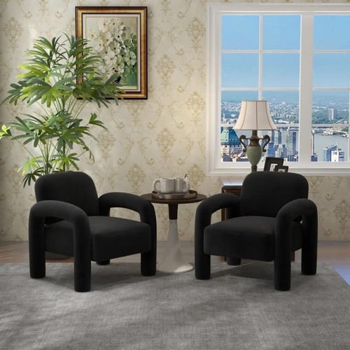 طقم كراسي جانبية ام دي اف تايلاندي و بوكلية قطعتين...