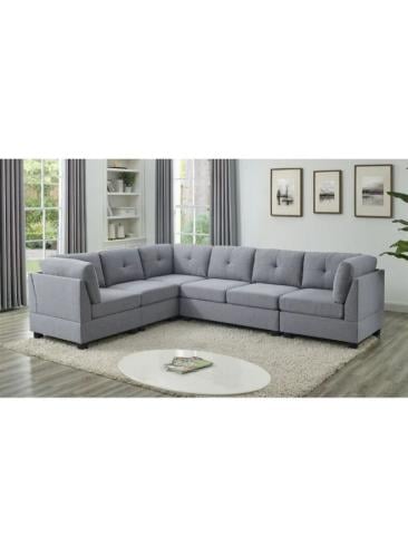 كنبة زاوية مقاس 300×220×90×85 سم - رمادي