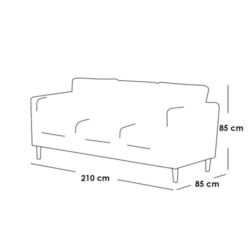 طقم غرفة معيشة - خشب فنلندي - قطعتين - بيج