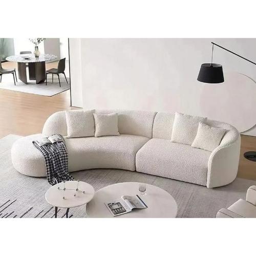 كنبة بثلاثة مقاعد خشب سويدي و بوكليه - اوف وايت