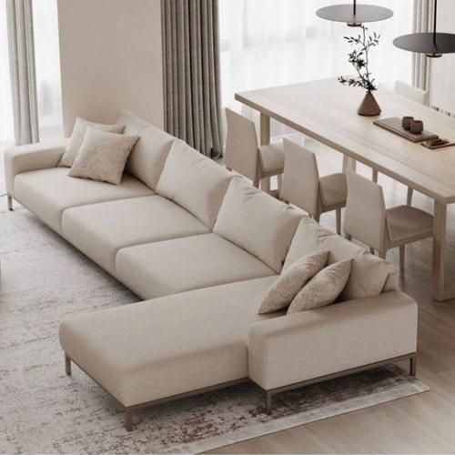 كنبة زاوية 300×180×85×85 سم - بيج