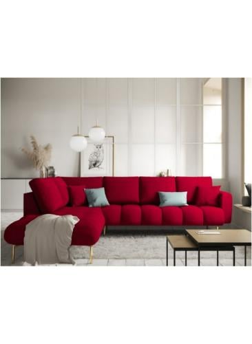كنبة زاوية مقاس 85×180×85×250 سم - أحمر