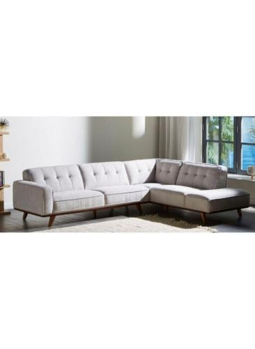 كنبة زاوية مقاس 280x86x180x86 سم - بيج