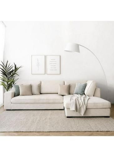 كنبة زاوية بمقاس 265×235×85x85 سم - بيج