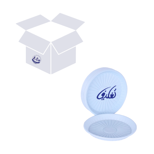 كرتون التغليف صحون دائرية بلاستيك 26 ساده