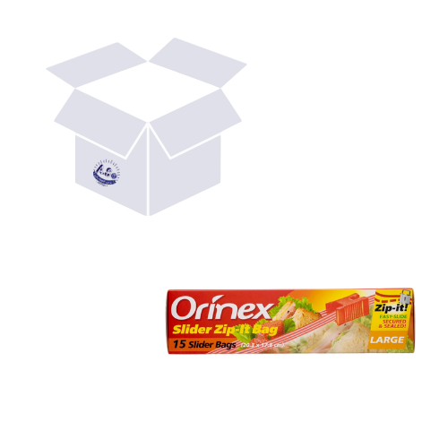 كرتون اورينكس اكياس تقفل بالمزلاج كبير ( 17.8*20.3...