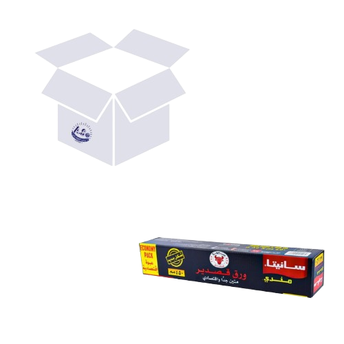 كرتون سانيتا ورق قصدير مندي 450 مم 6 حبة