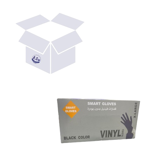كرتون قفازات سمارت اسود XL (10 علب)