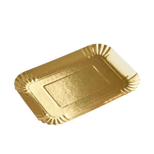 صحن ورق ذهبي مستطيل - مقاسات متعددة