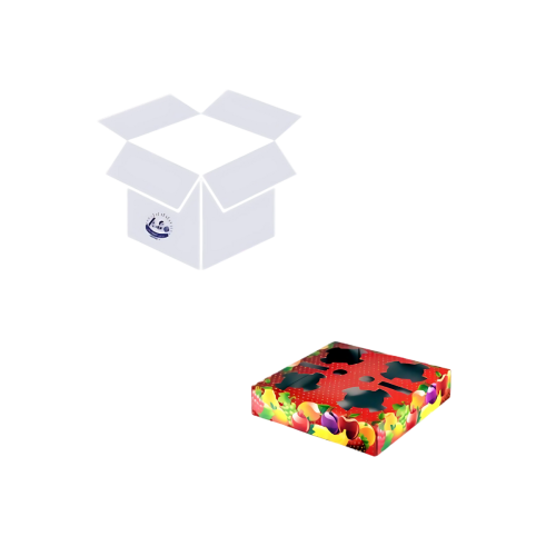 كرتون حامل أكواب ورقية للعصير 4 فتحة