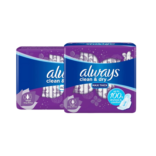 أولويز فوط صحية نسائية بنفسجي كبير - فوط متعددة