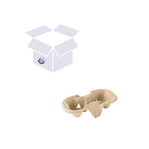 كرتون حامل كاسات طبق 2 فتحة