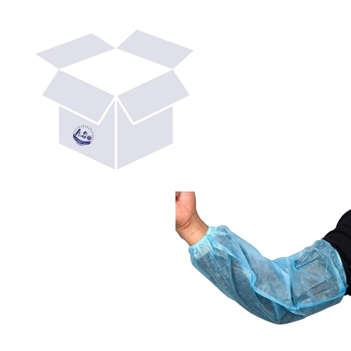 كرتون هيفيا غطاء يد قماش ازرق ( 10ربطات)