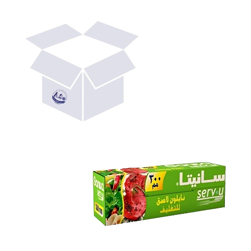 كرتون سانيتا نايلون رول تغليف لاصق للطعام 300 مم 6...