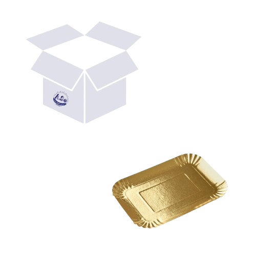 كرتون صحن ورق ذهبي مستطيل - مقاسات متعددة 10 ربطات