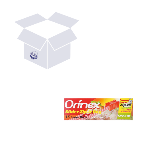 كرتوناورينكس اكياس تقفل بالمزلاج وسط ( 17.8*20.3)...