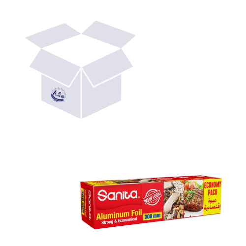 كرتون سانيتا رول قصدير متين و اقتصادي 300 مم 6 حبا...