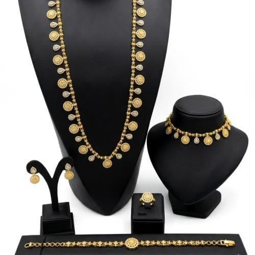 طقم مريه وخناقي زركون مطلي