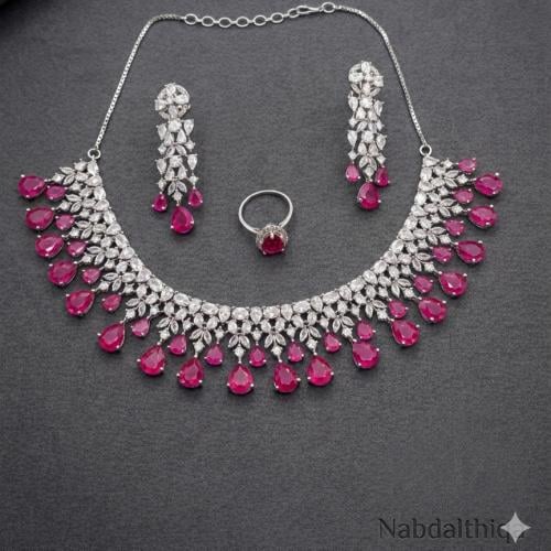 طقم زركون دقة الماس فاخر