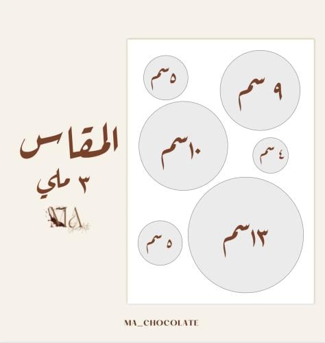 قالب اكريليك طباعة ( دوائر مقاسات )