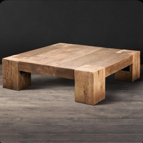 طاولة خشب طبيعي كامل