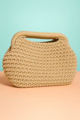 حقيبة كروشيه هاند ميد – شنطة يد مربعة للبنات