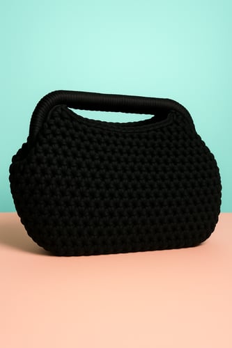 حقيبة كروشيه هاند ميد – شنطة يد مربعة للبنات