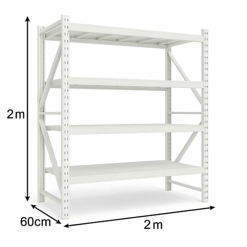 رفوف تخزين ازرق +برتقالي عمق 60 ×200×200حمولة 300ك