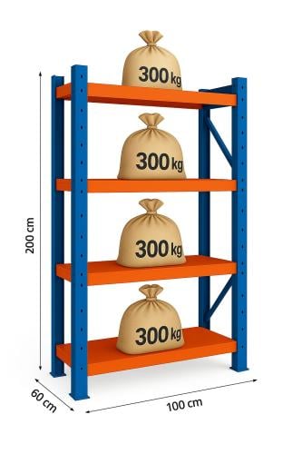 خانة برتقالي عمق 60×100×200 حمولة 300ك