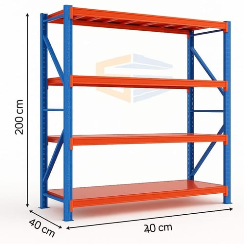 رفوف تخزين أ زرق +برتقالي خفيفة إلى متوسطة التحمل...