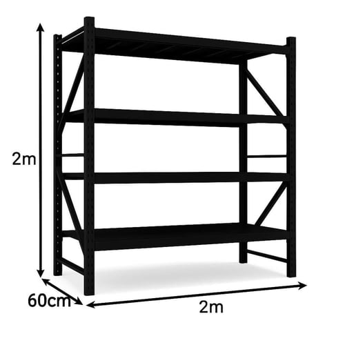 رفوف تخزين ازرق +برتقالي عمق 60 ×200×200حمولة 300ك