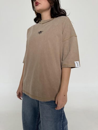Oversized T-shirt Beige