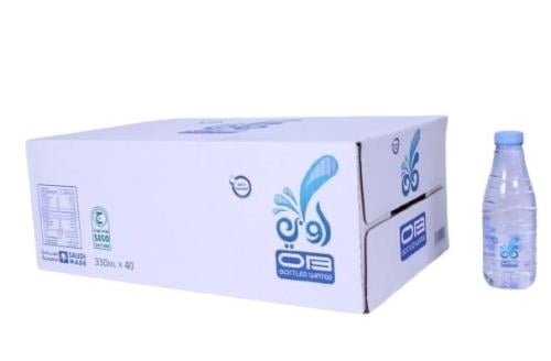 عرض مياه اوبي 20 كرتون330 ملي + 5 كراتين لفترة محد...