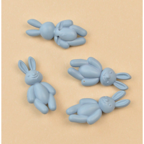 ازارير ارنب اطفال مواليد 4 حبة ازارير وردي