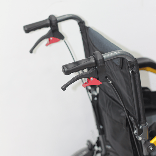 كرسى متحرك المنيوم ذهبى رمادى كفر صغير - 12