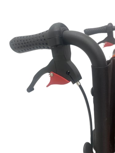 كرسى متحرك المنيوم اسود برتقالى كفر صغير - 12- ماس...