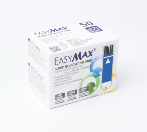 شرائط قياس السكر ايزي ماكس EasyMax sugar strips 50...