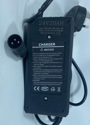 شاحن كرسي كهربائي مدخل دائري Li-ion YK 24V 3AH (1ح...