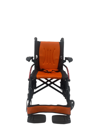 كرسى متحرك المنيوم اسود برتقالى كفر صغير - 12- ماس...
