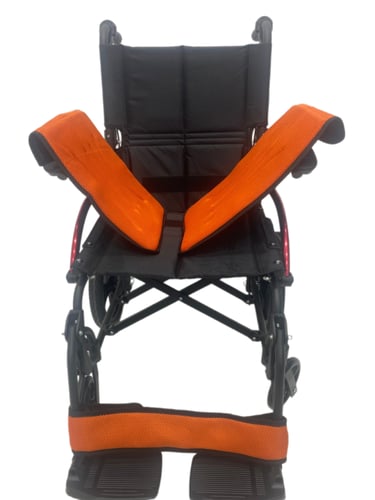 كرسى متحرك المنيوم اسود برتقالى كفر صغير - 12- ماس...