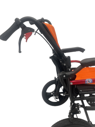 كرسى متحرك المنيوم اسود برتقالى كفر صغير - 12- ماس...