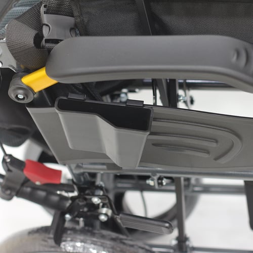 كرسى متحرك المنيوم ذهبى رمادى كفر صغير - 12