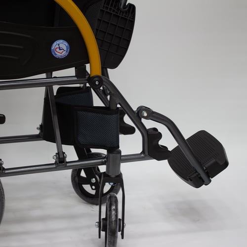 كرسى متحرك المنيوم ذهبى رمادى كفر صغير - 12